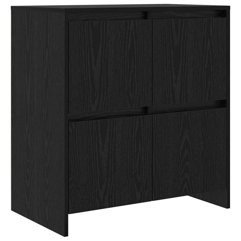 Bufet 2 pcs Czarny Dąb 70 x 41 x 75 cm Materiał drewnopochodny