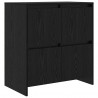 Bufet 2 pcs Czarny Dąb 70 x 41 x 75 cm Materiał drewnopochodny
