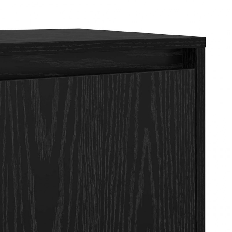 Bufet 2 pcs Czarny Dąb 70 x 41 x 75 cm Materiał drewnopochodny