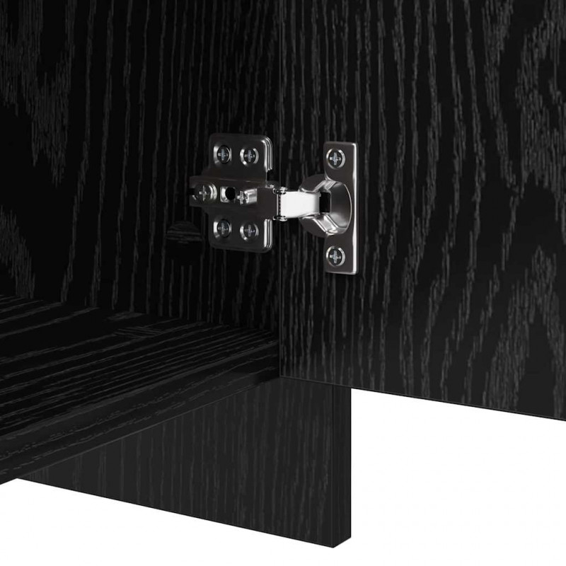 Bufet 2 pcs Czarny Dąb 70 x 41 x 75 cm Materiał drewnopochodny