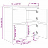 Bufet 2 pcs Czarny Dąb 70 x 41 x 75 cm Materiał drewnopochodny