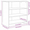 Bufet 2 pcs Czarny Dąb 70 x 41 x 75 cm Materiał drewnopochodny