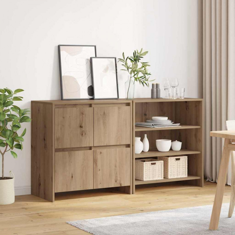 Bufet 2 pcs Dąb rzemieślniczy 70 x 41 x 75 cm