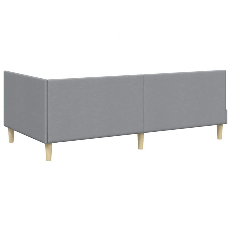 Rama Łóżka Narożnego z Materacem Inny 2 pcs Jasnoszary tkanina