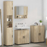 Zestaw mebli łazienkowych Montowane na ścianie 4 pcs Dąb Sonoma