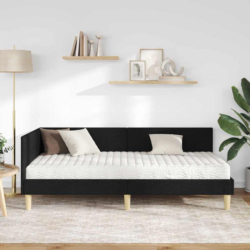 Rama Łóżka Narożnego z Materacem Inny 2 pcs Zielony tkanina