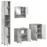 Zestaw mebli łazienkowych z drzwiami 4 pcs Betonowy szary