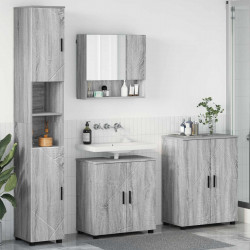 Zestaw mebli łazienkowych z przechowywaniem 4 pcs Szary Sonoma