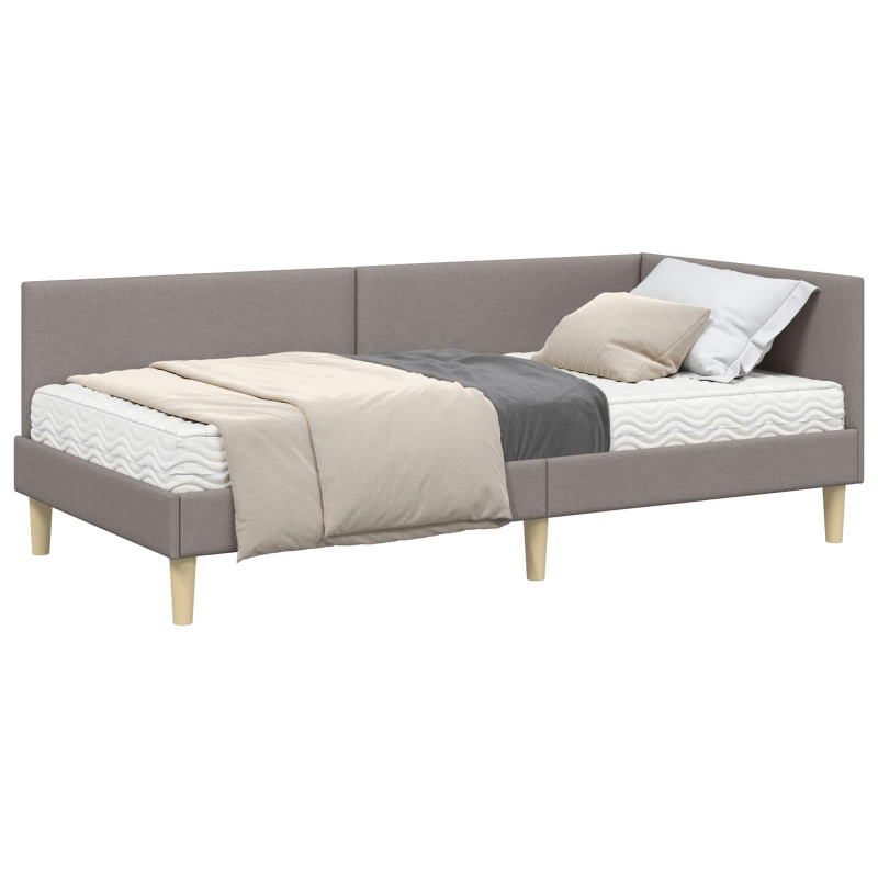 Rama Łóżka Narożnego z Materacem Inny 2 pcs Ciemnoszary tkanina