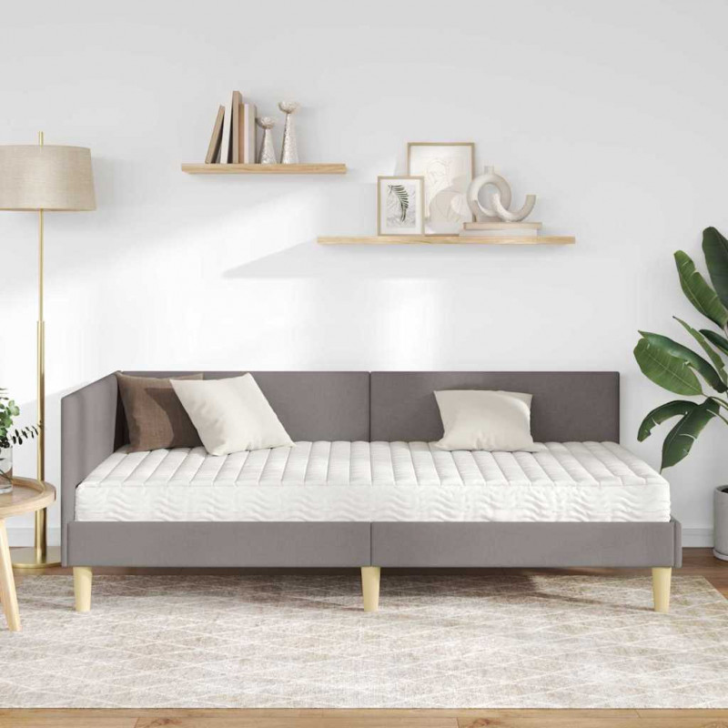 Rama Łóżka Narożnego z Materacem Inny 2 pcs Ciemnoszary tkanina