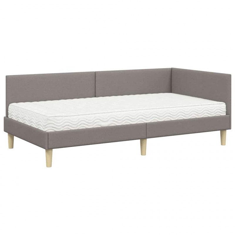 Rama Łóżka Narożnego z Materacem Inny 2 pcs Ciemnoszary tkanina