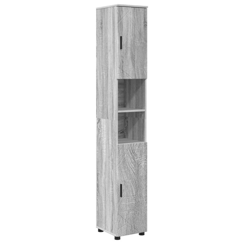 Zestaw mebli łazienkowych z przechowywaniem 4 pcs Szary Sonoma