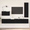 Zestaw szafek RTV 4 pcs Czarny Dąb Materiał drewnopochodny