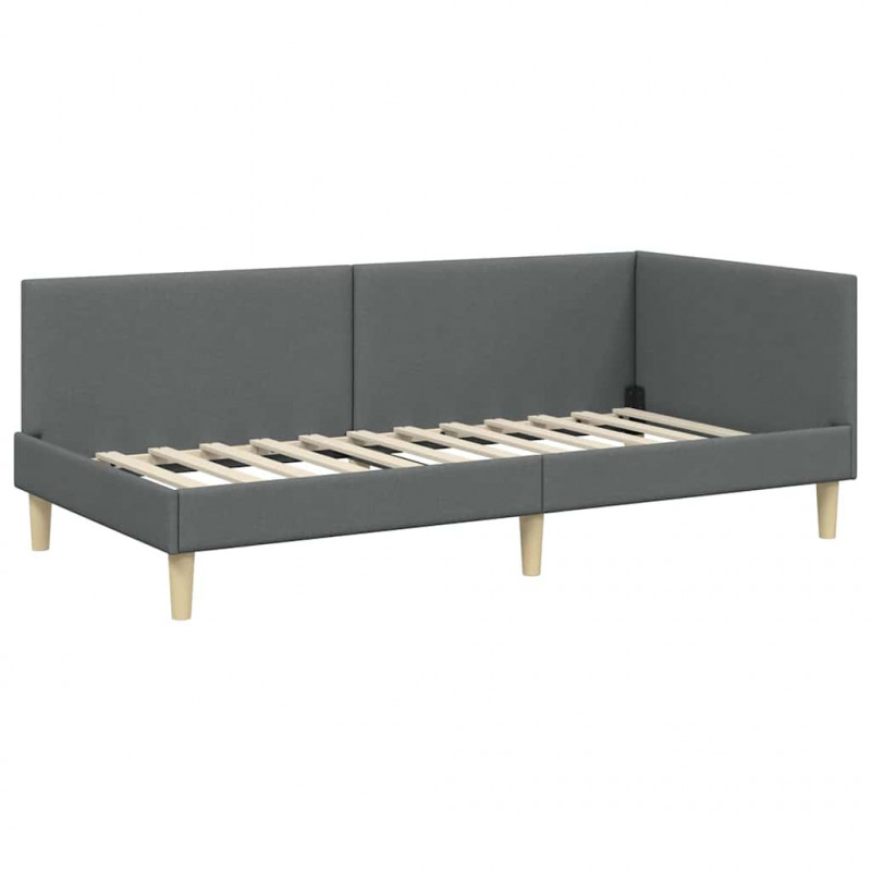 Rama Łóżka Narożnego z Materacem Inny 2 pcs Szary tkanina