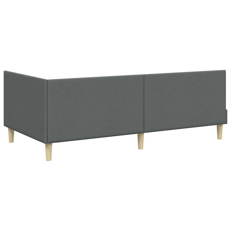 Rama Łóżka Narożnego z Materacem Inny 2 pcs Szary tkanina