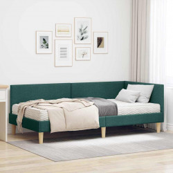 Rama Łóżka Narożnego z Materacem Inny 2 pcs Zielony tkanina