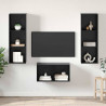 Zestaw szafek RTV Czarny Dąb 37 x 37 x 107 cm