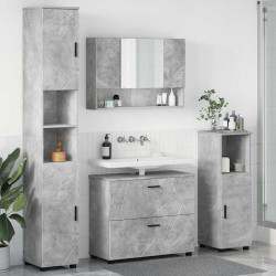 Zestaw mebli łazienkowych z szufladą 4 pcs Betonowy szary