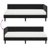 Rama Łóżka Narożnego z Materacem Inny 2 pcs Czarny Aksamit