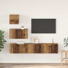 Zestaw szafek RTV 4 pcs Stare drewno Materiał drewnopochodny