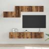 Zestaw szafek RTV 7 pcs Stare drewno Materiał drewnopochodny