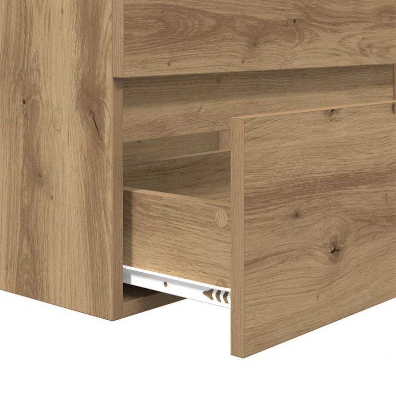 Zestaw mebli łazienkowych z szufladą 3 pcs Dąb rzemieślniczy