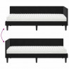 Rama Łóżka Narożnego z Materacem 2 pcs Czarny Aksamit