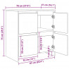Komody 2 pcs Stare drewno 70 x 41 x 75 cm