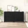 Komody 2 pcs Czarny dąb 70 x 41 x 75 cm Materiał drewnopochodny