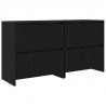 Komody 2 pcs Czarny dąb 70 x 41 x 75 cm Materiał drewnopochodny