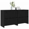 Komody 2 pcs Czarny dąb 70 x 41 x 75 cm Materiał drewnopochodny