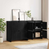 Komody 2 pcs Czarny dąb 70 x 41 x 75 cm Materiał drewnopochodny