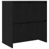 Komody 2 pcs Czarny dąb 70 x 41 x 75 cm Materiał drewnopochodny