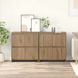 Komody 2 pcs dąb artisan 70 x 41 x 75 cm