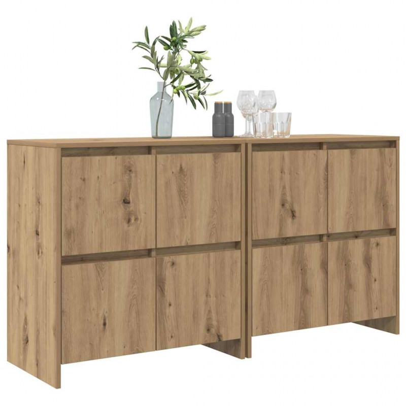 Komody 2 pcs dąb artisan 70 x 41 x 75 cm