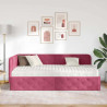 Rama łóżka narożnego Czerwone wino 100 x 200 cm Aksamit