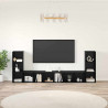 Zestaw szafek RTV 4 pcs Czarny Dąb 37 x 35 x 107 cm