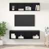 Zestaw szafek RTV 2 pcs Czarny Dąb 37 x 37 x 142,5 cm