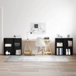 Zestaw szafek RTV 4 pcs Czarny Dąb 37 x 37 x 72 cm