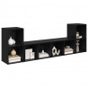 Zestaw szafek RTV 4 pcs Czarny Dąb 37 x 37 x 72 cm