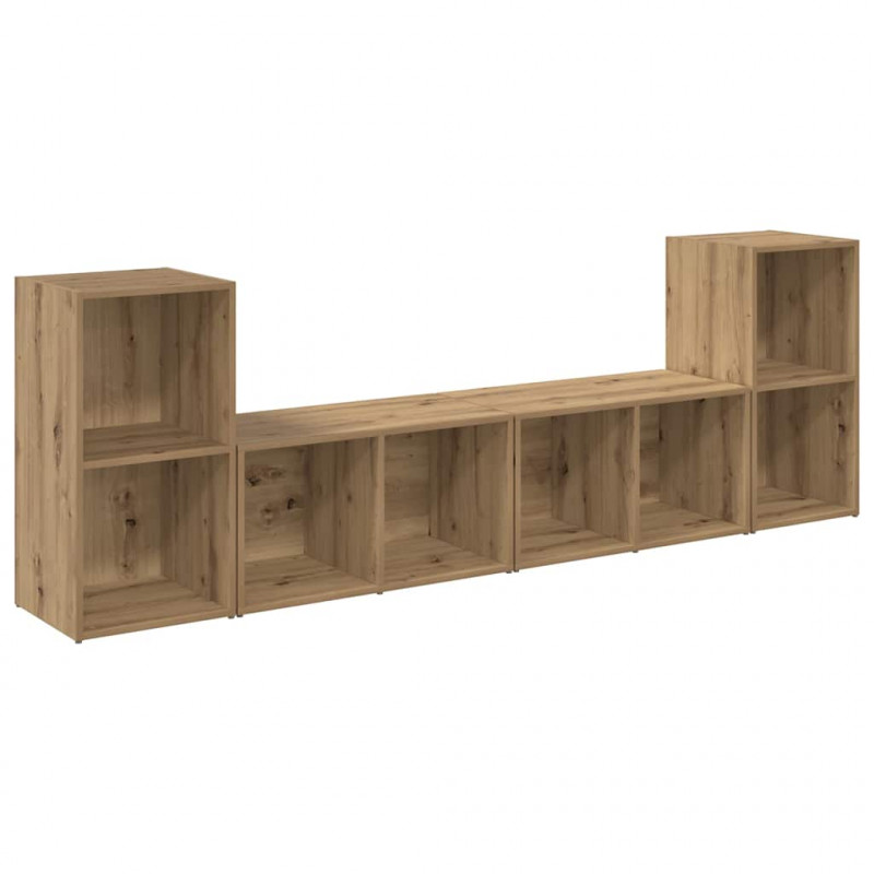 Zestaw szafek RTV 4 pcs Dąb rzemieślniczy 37 x 37 x 72 cm