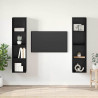 Zestaw szafek RTV 2 pcs Czarny 37 x 37 x 142,5 cm