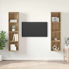 Zestaw szafek RTV 2 pcs Brązowy 37 x 37 x 142,5 cm
