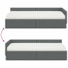 Rama Łóżka Narożnego z Materacem Inny 2 pcs Szary tkanina
