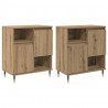 Komody 2 pcs dąb artisan 120 x 35 x 70 cm