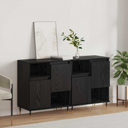 Komody 2 pcs Czarny dąb 120 x 35 x 70 cm