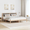 Ramka łóżka Ciemnoszary 200 x 200 cm Lite drewno sosnowe