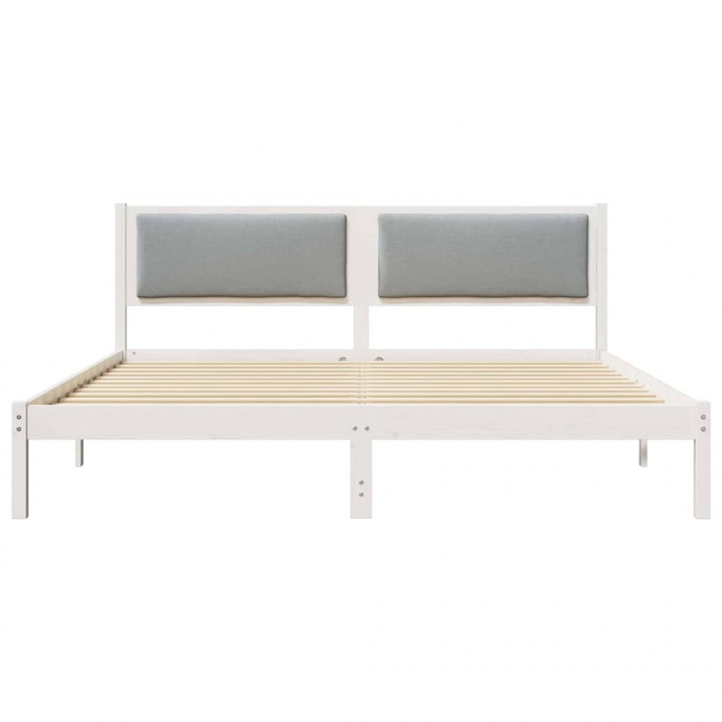 Ramka łóżka Jasnoszary 200 x 200 cm Lite drewno sosnowe