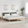 Ramka łóżka Ciemnoszary 200 x 200 cm Lite drewno sosnowe