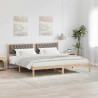 Ramka łóżka Ciemnoszary 200 x 200 cm Lite drewno sosnowe